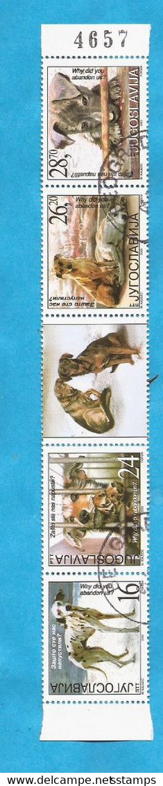 2003  JUGOSLAVIJA  SERBIA  SRBIJA  TIERSCHUTZ CANI HUNDE   USED - Gebraucht