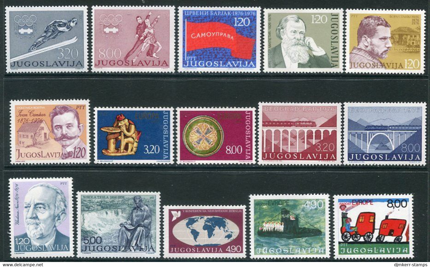 YUGOSLAVIA 1976 Eleven Commemorative Issues MNH / **. - Unused Stamps