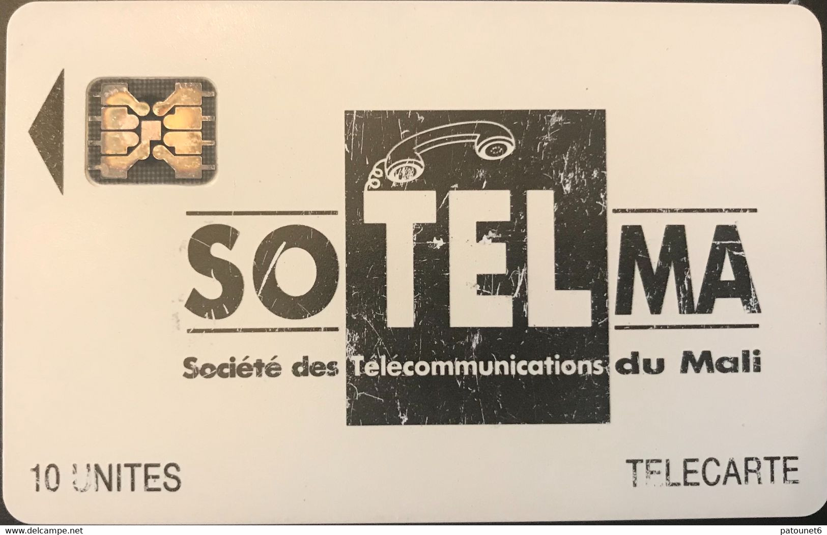 MALI  -   Phonecard  -  SOTELMA  -  SC4 ON (S/E) - AFNOR -   Noir  - 10 Unités - Malí