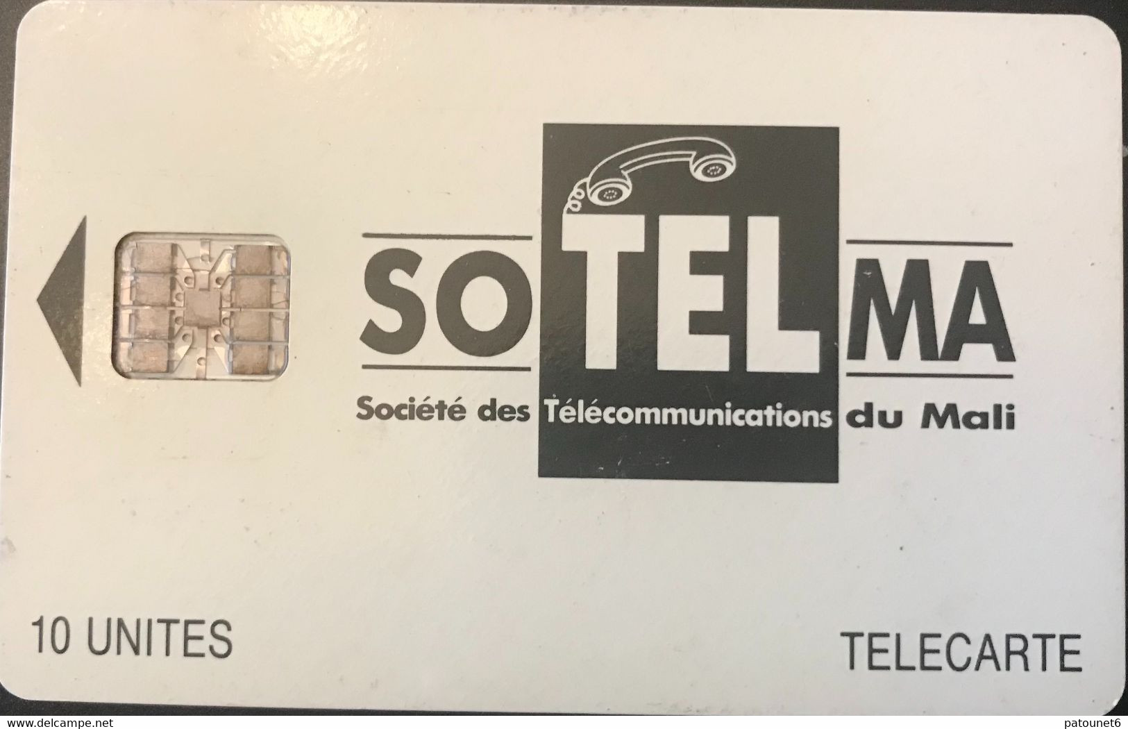 MALI  -   Phonecard  -  SOTELMA  -  SC7  -  Noir  -  10 Unités - Malí