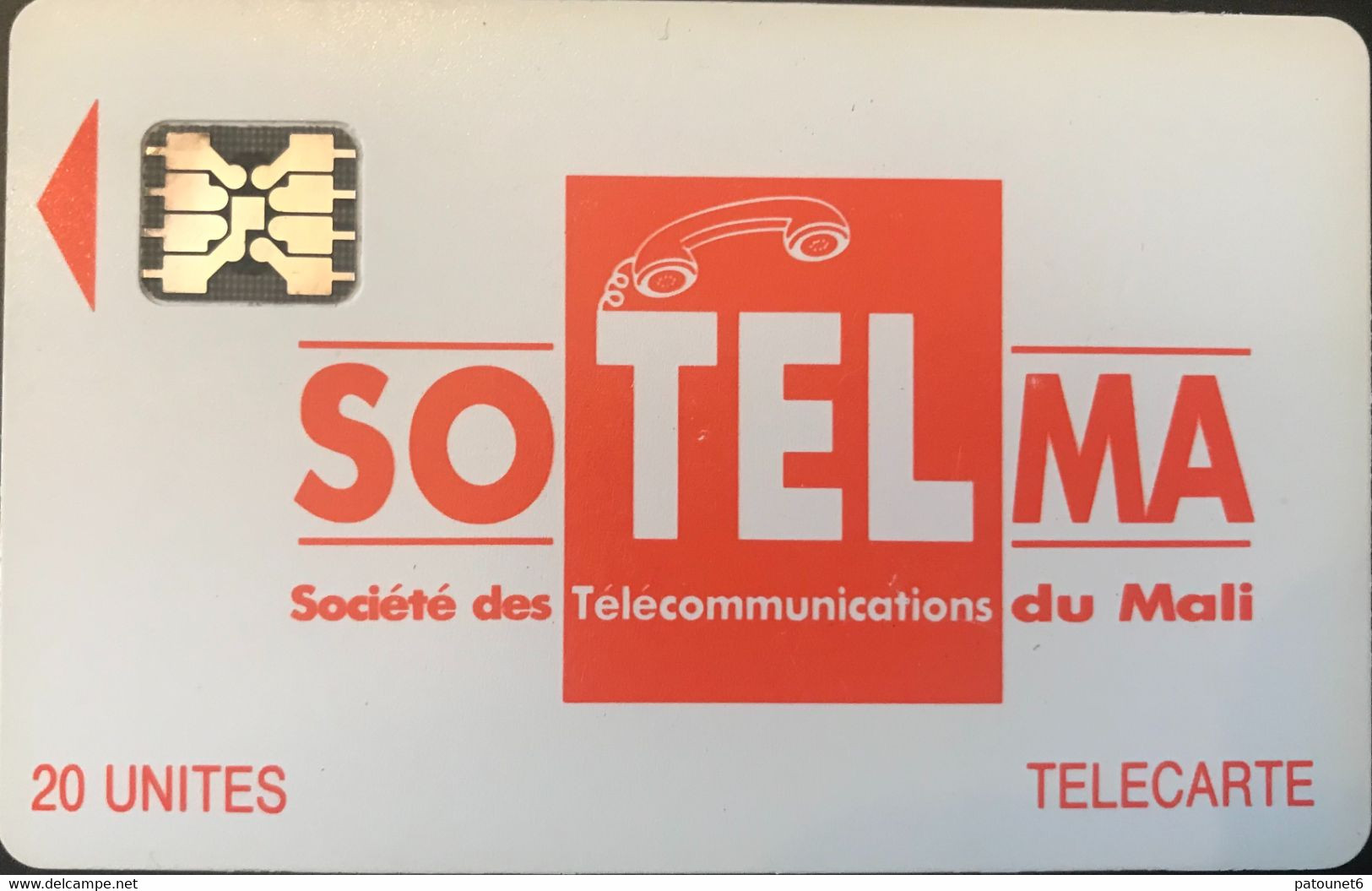 MALI  -   Phonecard  -  SOTELMA  -  SC5 ON (S/E)  - AFNOR  - Orange  -  20 Unités - Mali