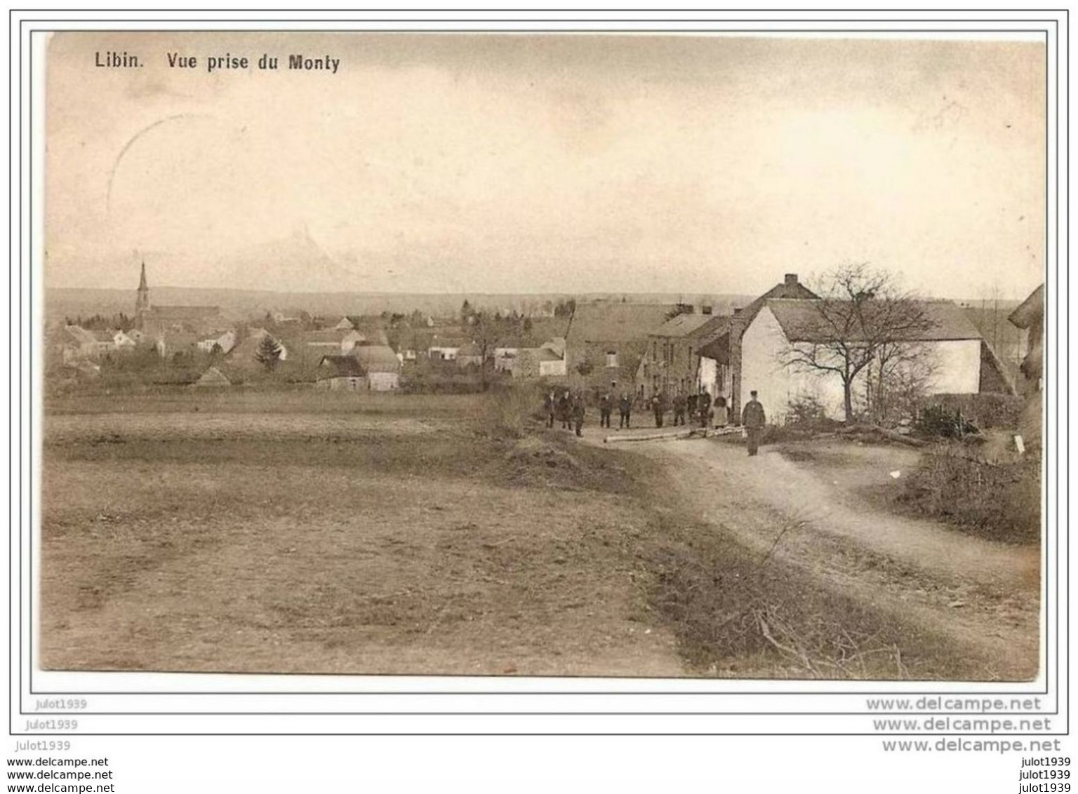 LIBIN ..--  Vue Prise Du Monty . JEU De QUILLES . 1911 Vers LONGLIER ( Mme Victor LAURENT ) . Voir Verso . - Libin