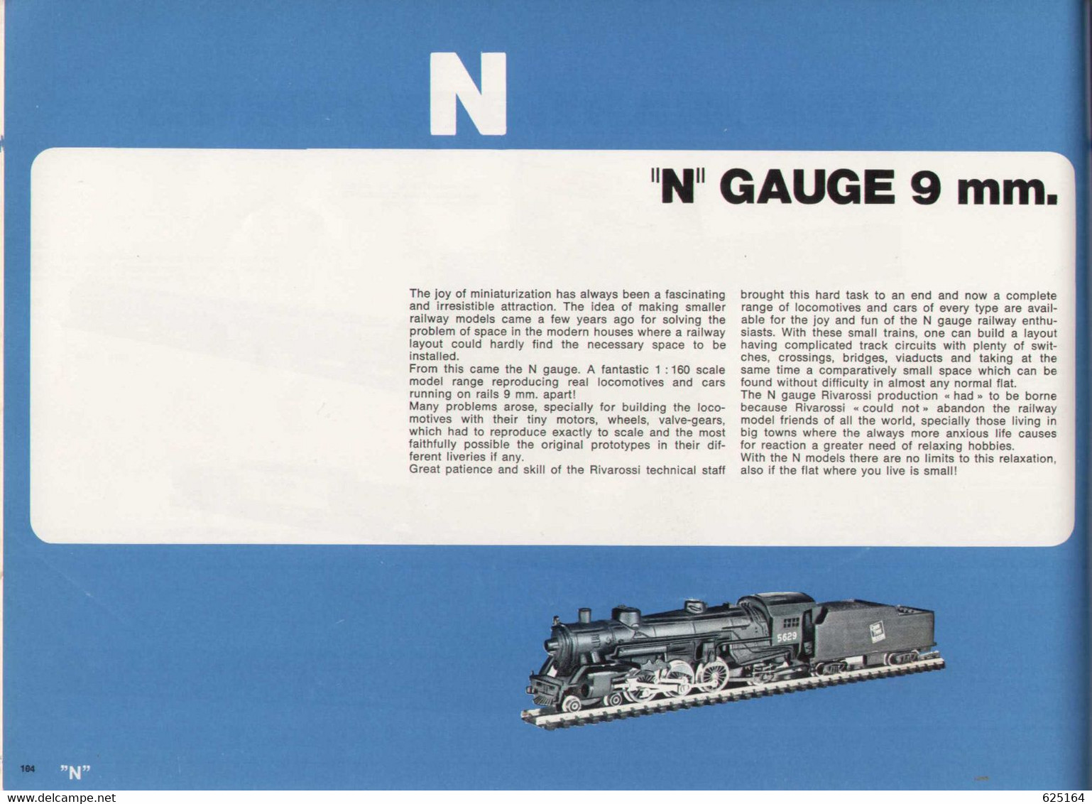 Catalogue RIVAROSSI 1975/76 THE GREAT NAME TRAINS  Gauge HO O N - Inglés