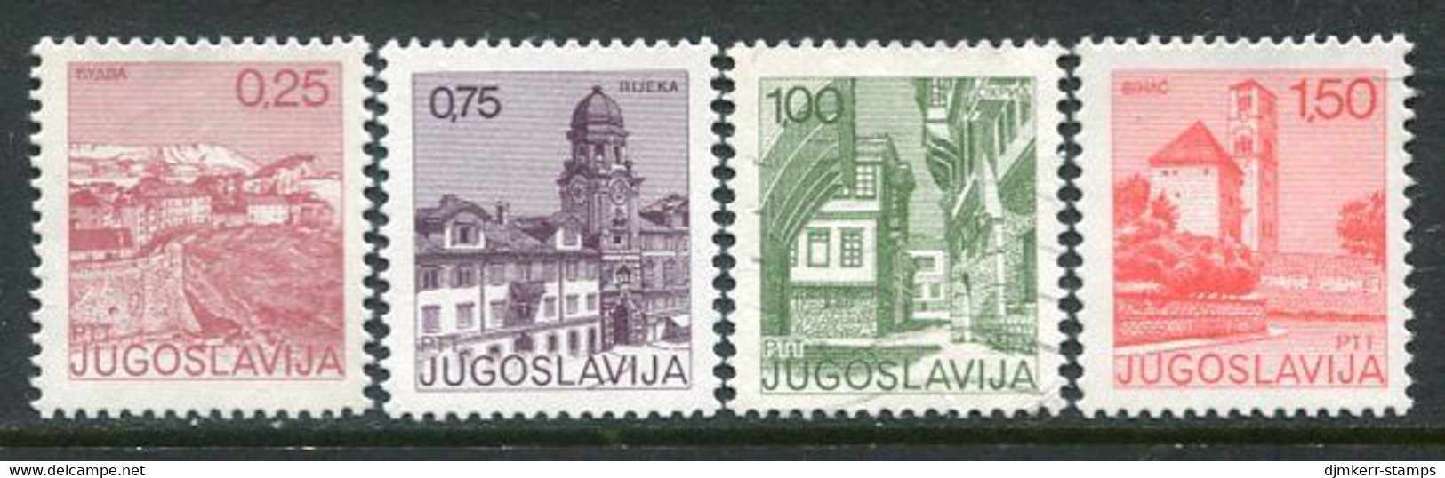 YUGOSLAVIA 1976 Towns Definitive (4) MNH / **.  Michel 1660-62A, 1672 - Unused Stamps