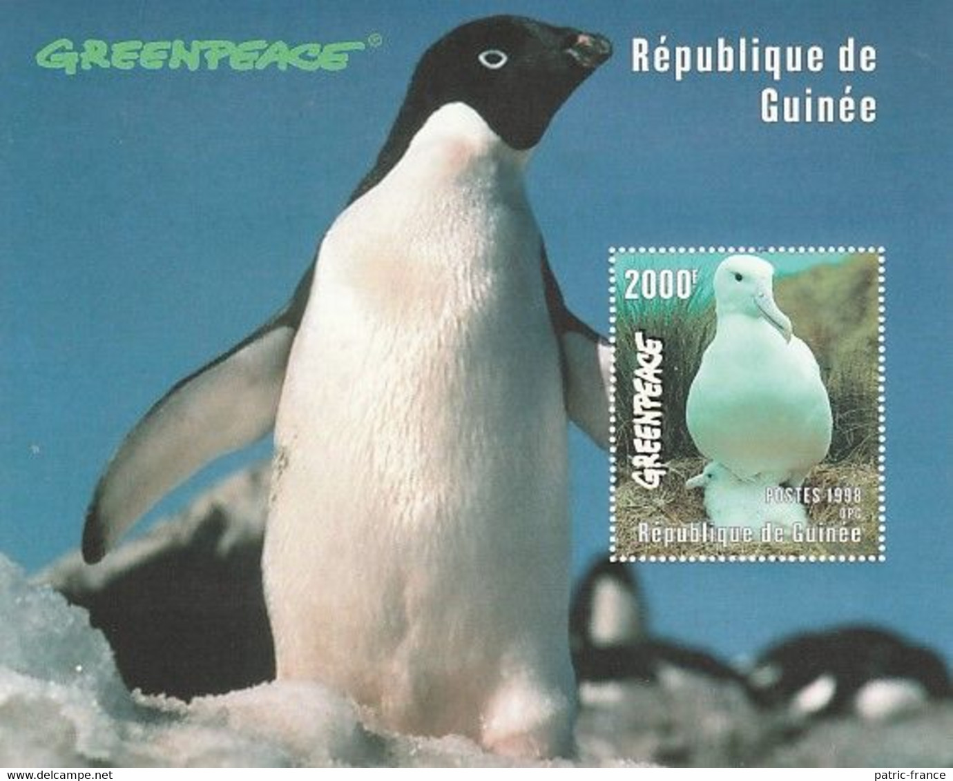 Guinée 1998 (BF131) - MANCHOT Adélie Et ALBATROS Pingouins Pinguins Penguins - Preservar Las Regiones Polares Y Glaciares