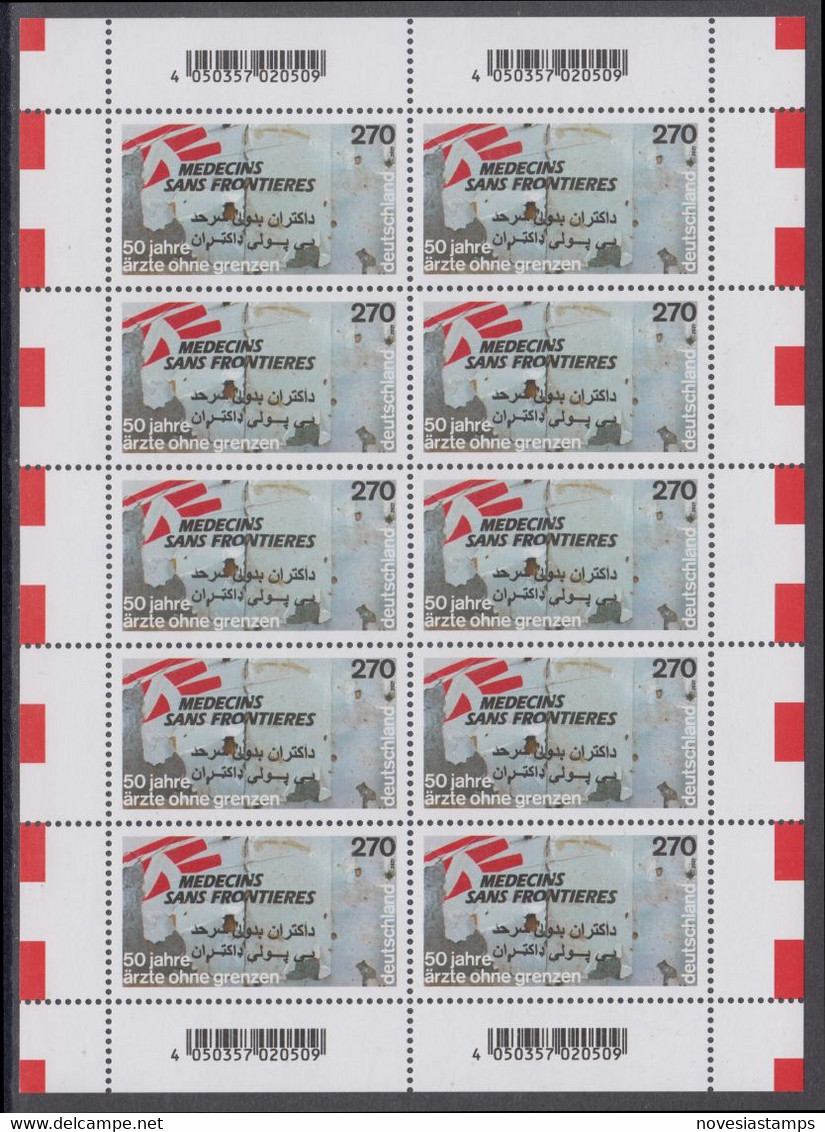 !a! GERMANY 2021 Mi. 3650 MNH SHEET(10) - Doctors Without Borders - 2021-…