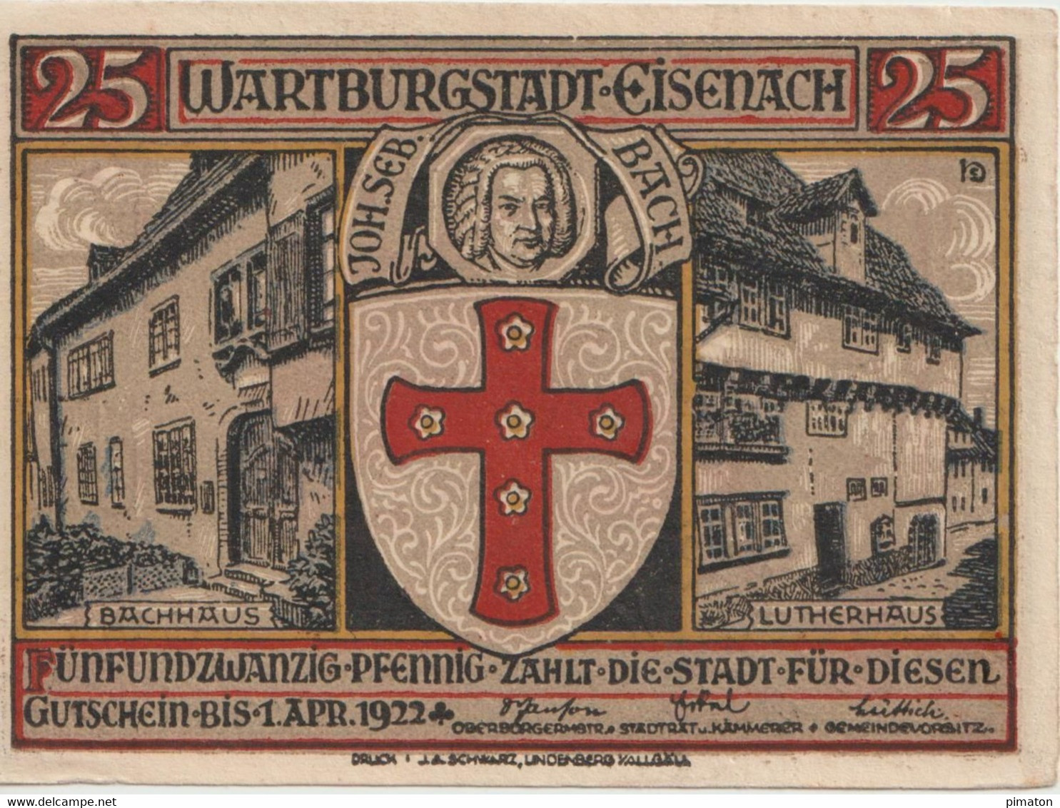 Deutsches Notgeld - 3 Billets De Eisenach  25 , 50 Et 75 Pfennigs - Zonder Classificatie