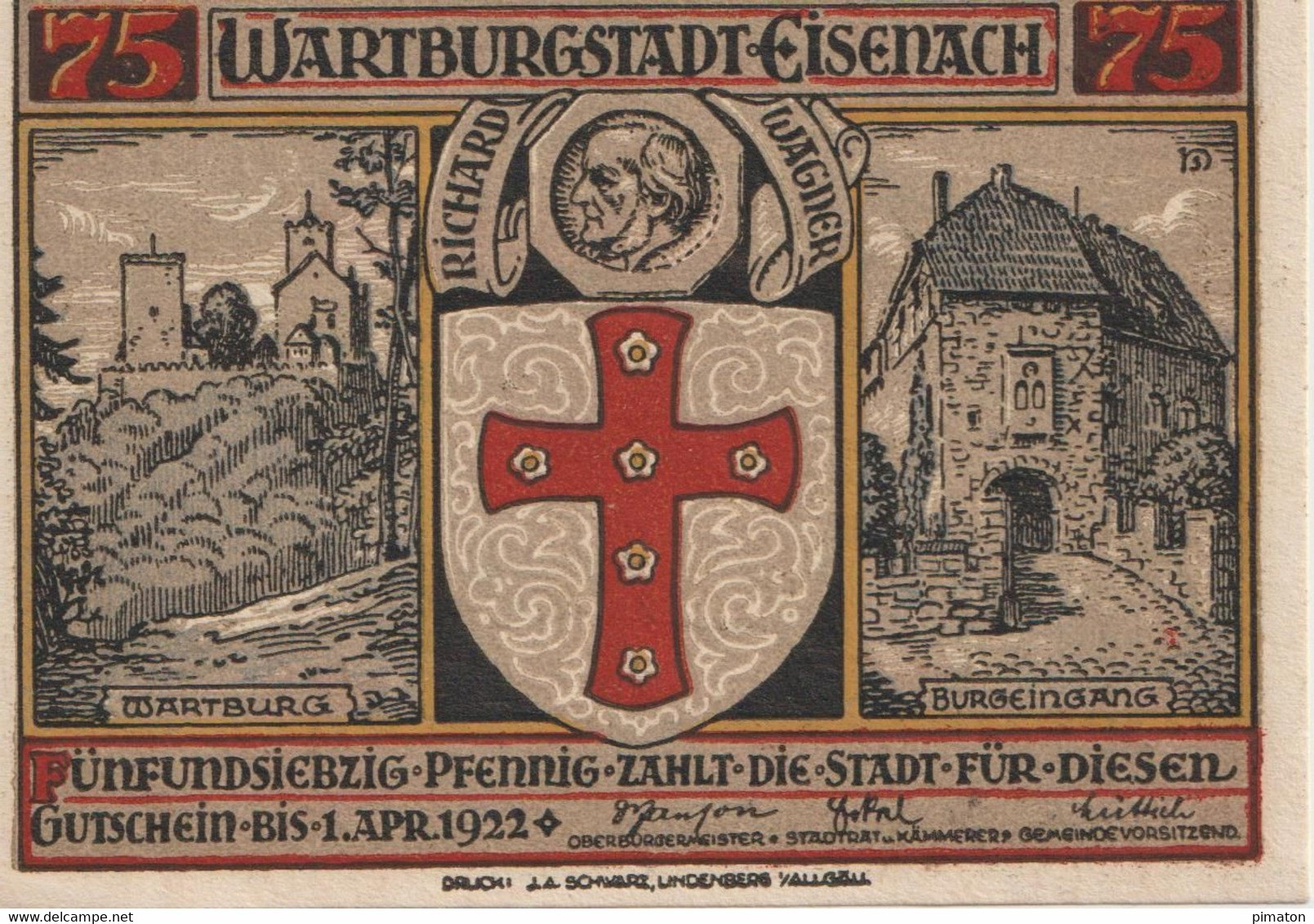 Deutsches Notgeld - 3 Billets De Eisenach  25 , 50 Et 75 Pfennigs - Non Classificati