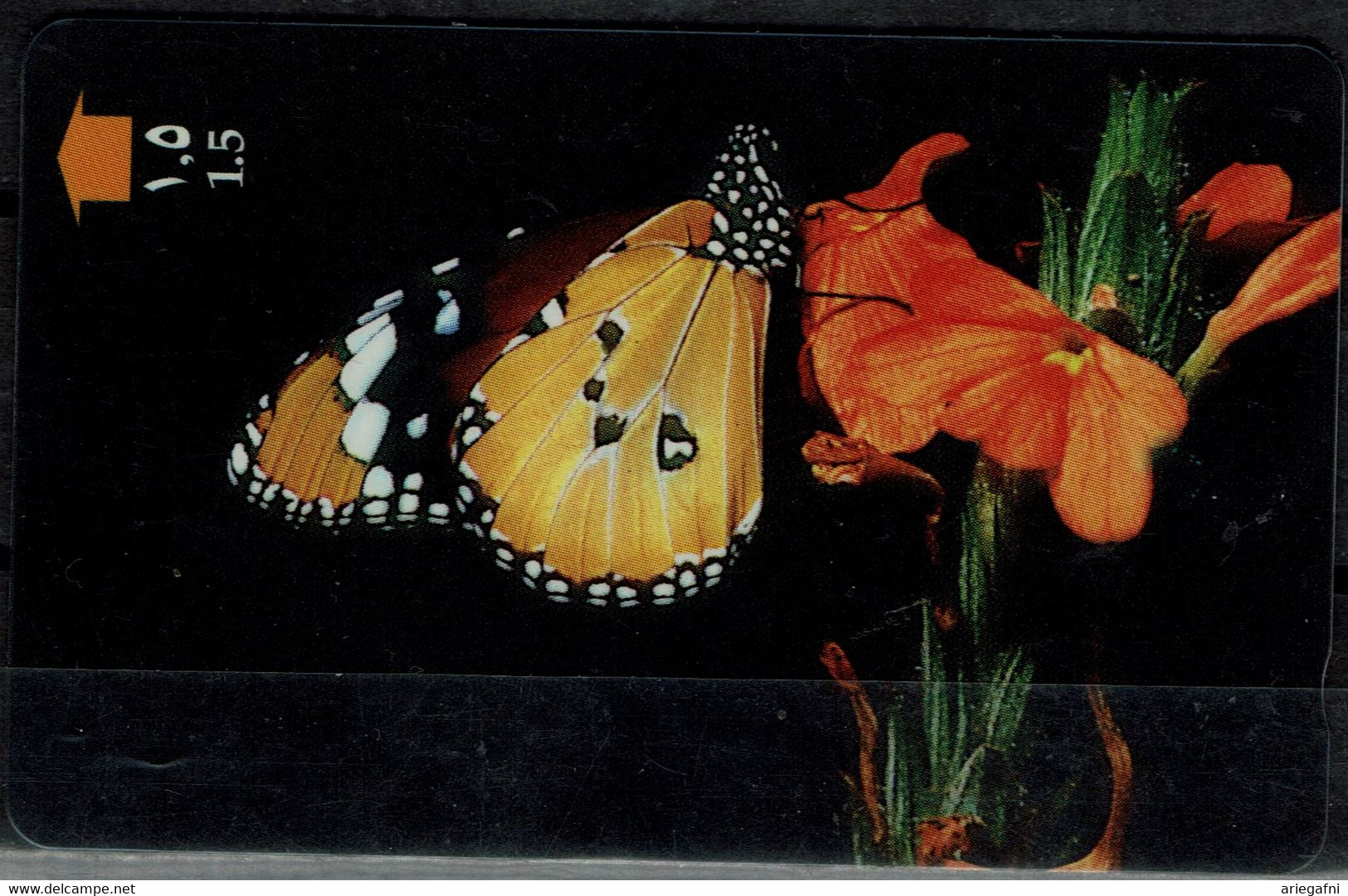 OMAN 1998 PHONECARD BUTTERFLIES USED VF!! - Schmetterlinge