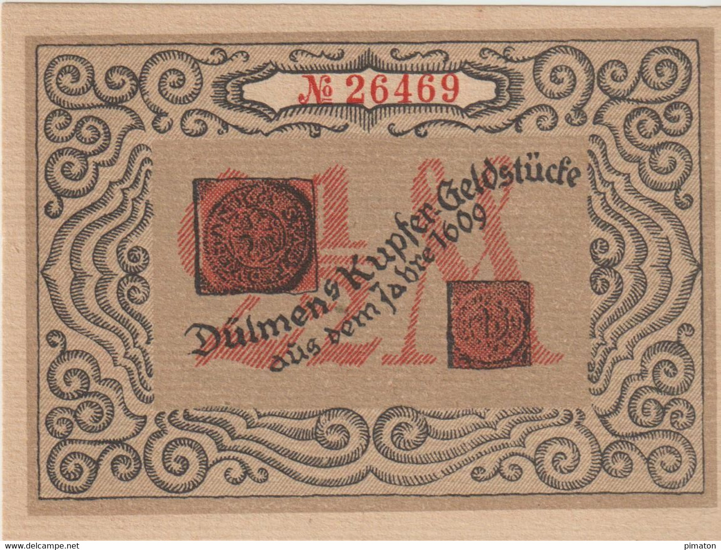 Deutsches Notgeld - 5 billets de Eisenach  1 - 1,50 -2,50 MARKS et 50 - 75 Pfennings