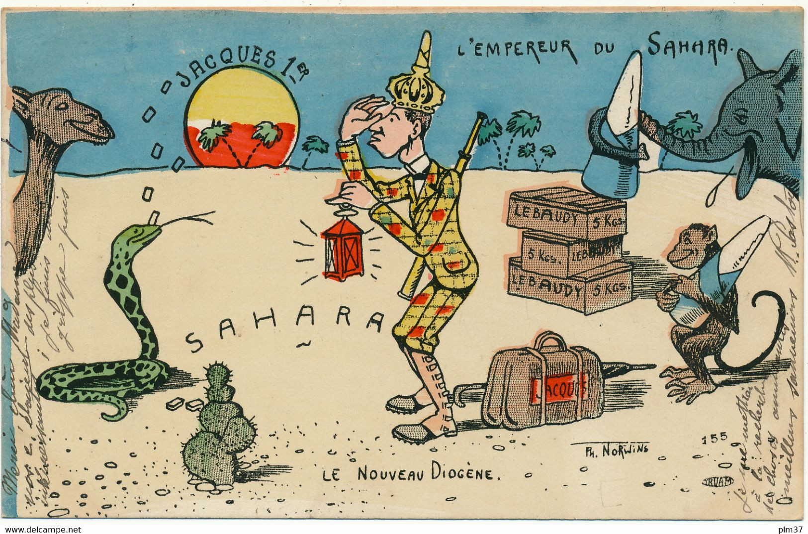 Politique Satirique - Jacques 1er, Empereur Du Sahara, Le Nouveau Diogène - Ph. Norwins - Satirical