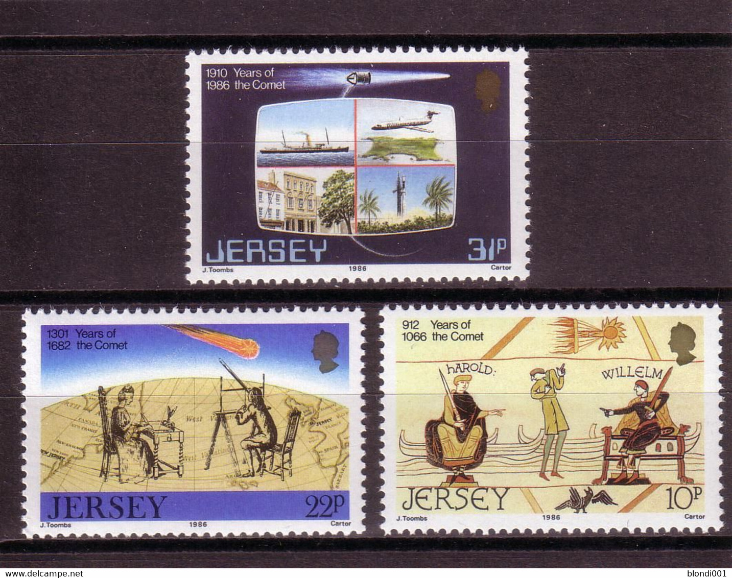 SPACE - Halley - JERSEY - Set 3v MNH - Collections