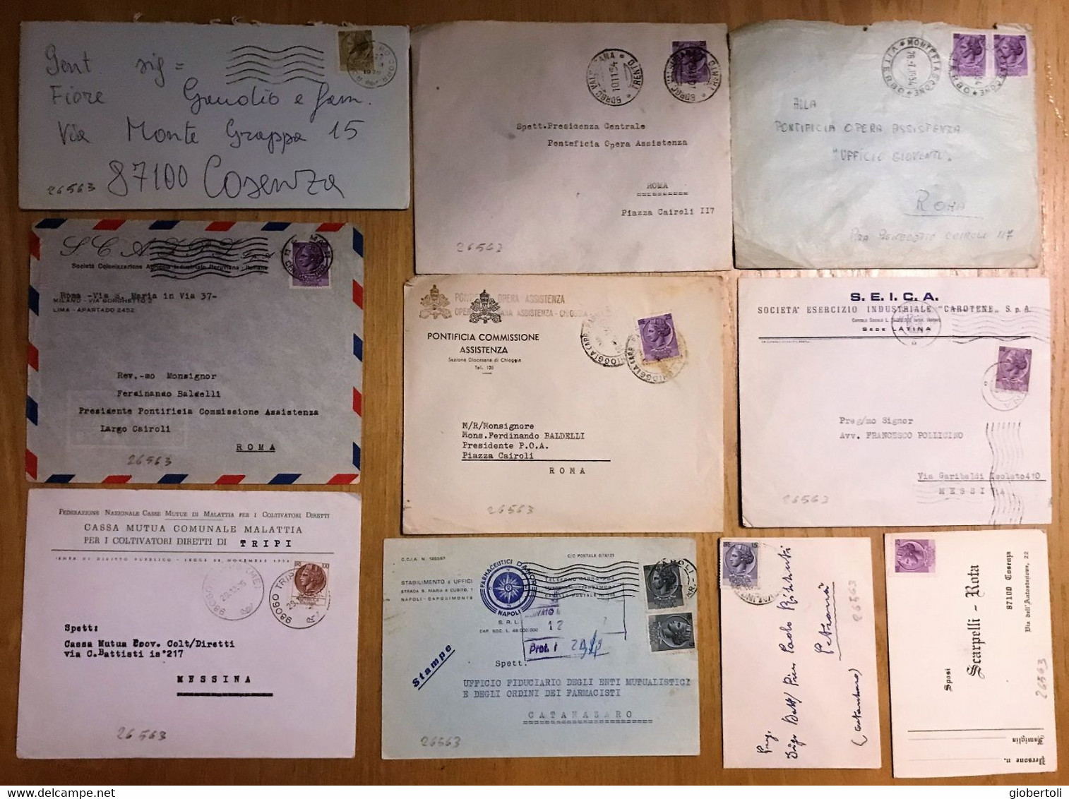 Italia/Italy/Italie: Lotto Di 10 Documenti Postali, Lot Of 10 Postal Documents, Lot De 10 Documents Postaux - Lotti E Collezioni