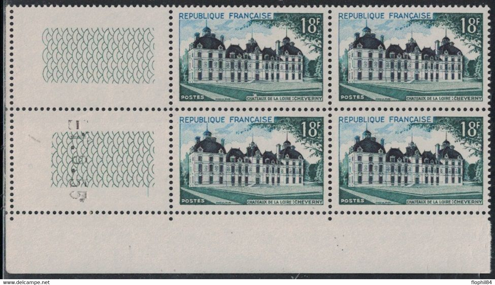 N°980 - CHEVERNY - COIN DATE - LE 1-9-1955 - . COTE 18€. - 1950-1959