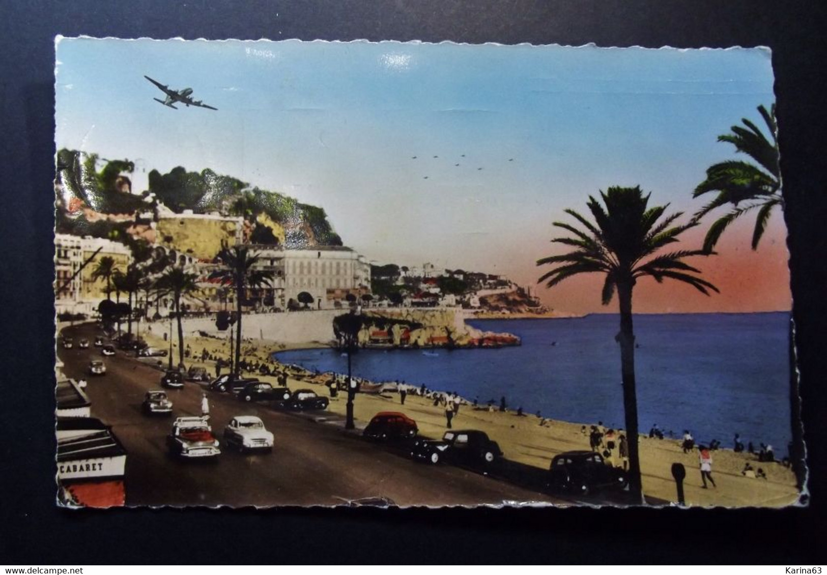 France - Nice Cap De Nice Avec Avion Dans L'air - Obl. En Monaco 1954 - Luchtvaart - Luchthaven