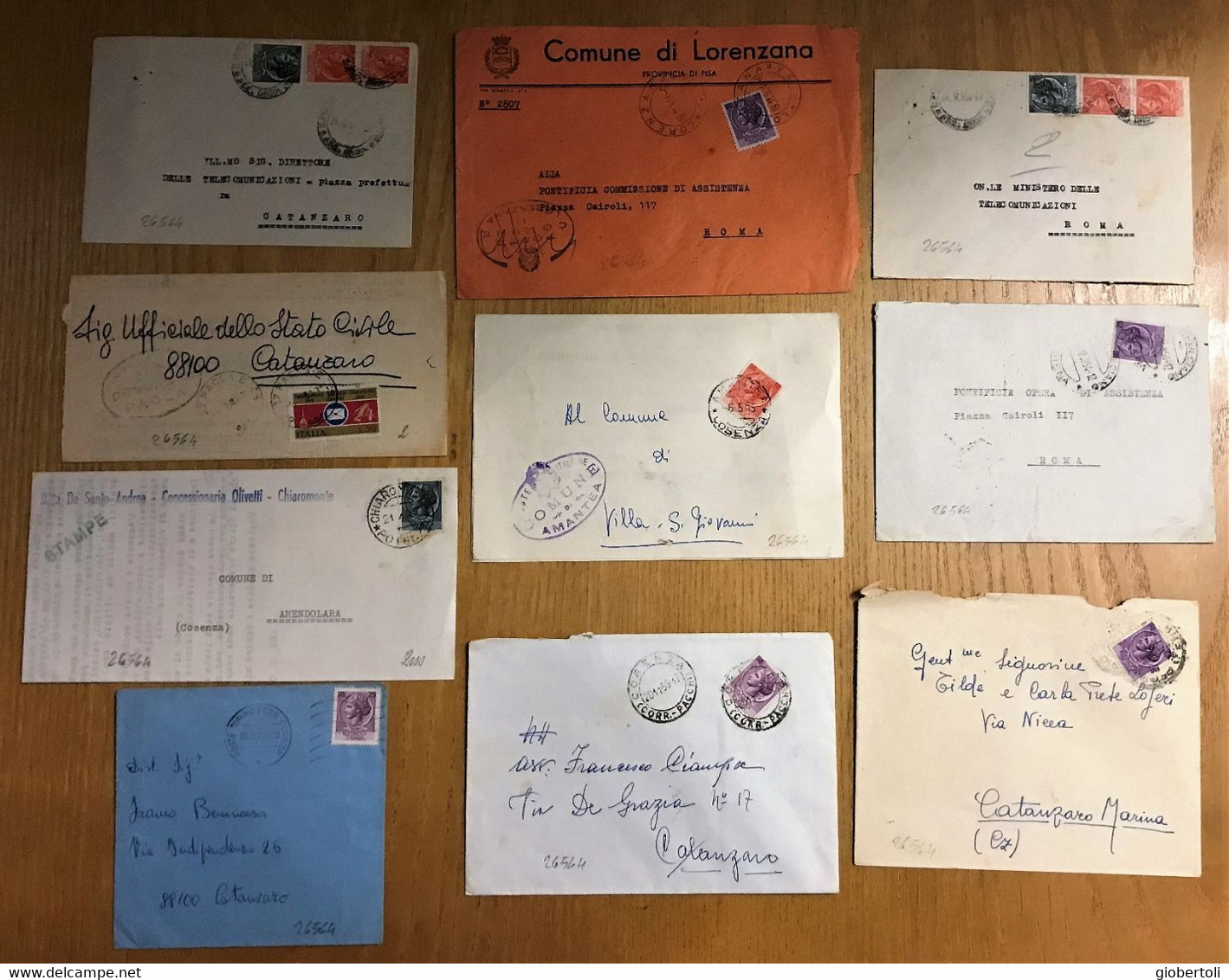 Italia/Italy/Italie: Lotto Di 10 Documenti Postali, Lot Of 10 Postal Documents, Lot De 10 Documents Postaux - Lotti E Collezioni