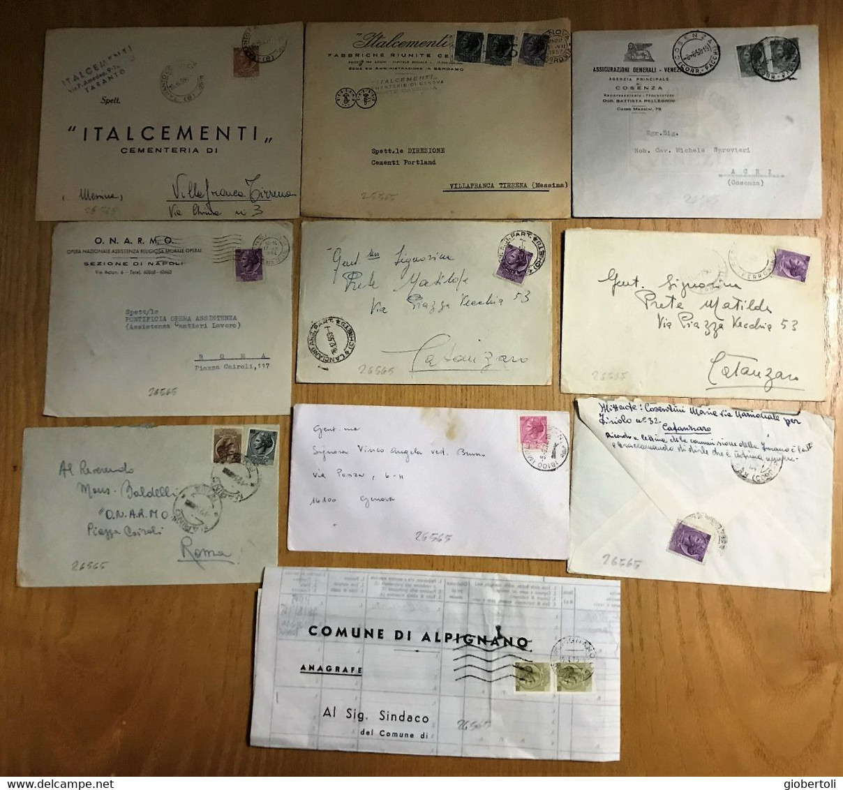 Italia/Italy/Italie: Lotto Di 10 Documenti Postali, Lot Of 10 Postal Documents, Lot De 10 Documents Postaux - Lotti E Collezioni