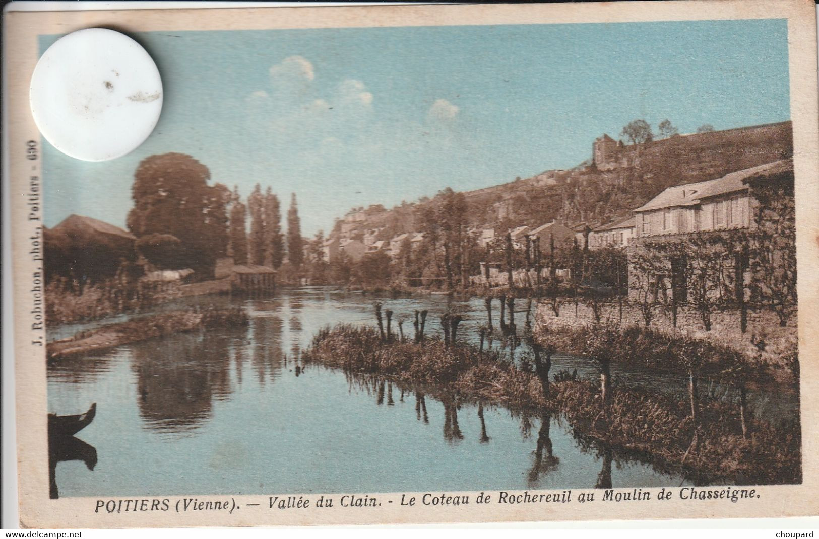 86 -  Carte Postale Ancienne De POITIERS  Vallée Du Clain  Le Coteau De Rochereuil Au Moulin De Chasseigne - Poitiers