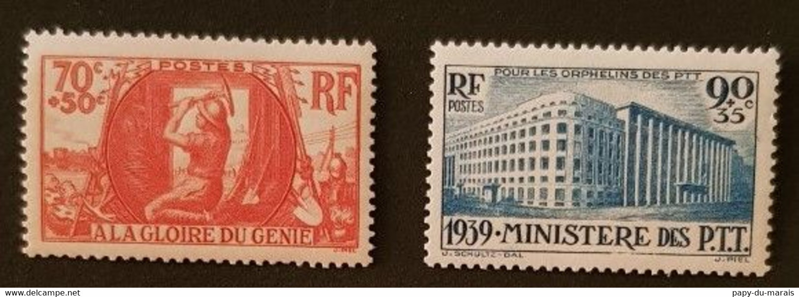 Lot De 2 Très Beaux TIMBRES NEUFS SANS CHARNIERES FRANCE 1939 (n°423 Et N°424 YT) - Unused Stamps