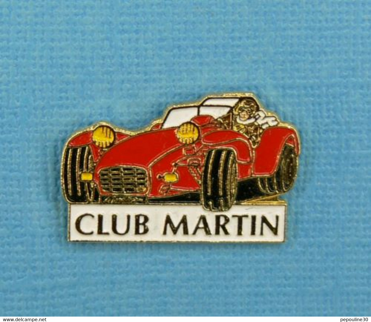 1 PIN'S //  ** CLUB MARTIN / AUTO CONSTRUITE PAR G. MARTIN / SUPER SEVEN / COBRA / TILBURY Et GT 40 ** . (Street) - Corvette