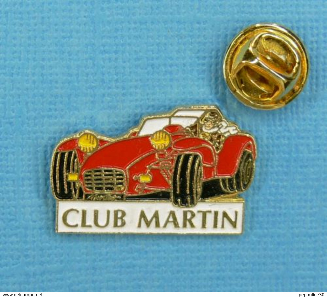 1 PIN'S //  ** CLUB MARTIN / AUTO CONSTRUITE PAR G. MARTIN / SUPER SEVEN / COBRA / TILBURY Et GT 40 ** . (Street) - Corvette
