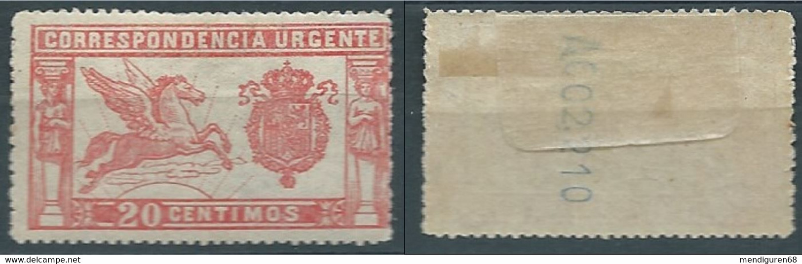 ESPAGNE ESPAÑA SPANIEN SPAIN ESPAÑA 1925 PEGASUS WITH NUMBER 20Cénts RED MNH HINGED ED 324 YT T.L.E 2 MI 297 SG O2 SC E2 - Nuevos