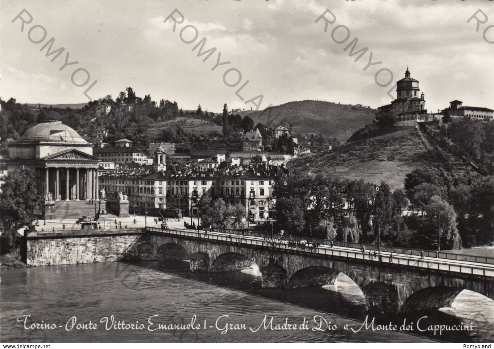 CARTOLINA  TORINO,PIEMONTE,PONTE VITTORIO EMANUELE I-GRAN MADRE DI DIO E MONTE DEI CAPPUCCINI,BELLO ITALIA,NON VIAGGIATA - Ponti