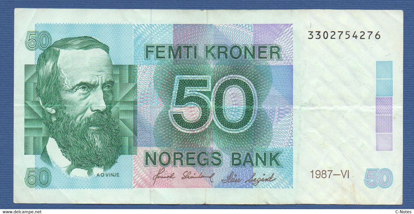 NORWAY - P.42d – 20 Kroner 1987 AVF Serie 3302754276 - Norwegen