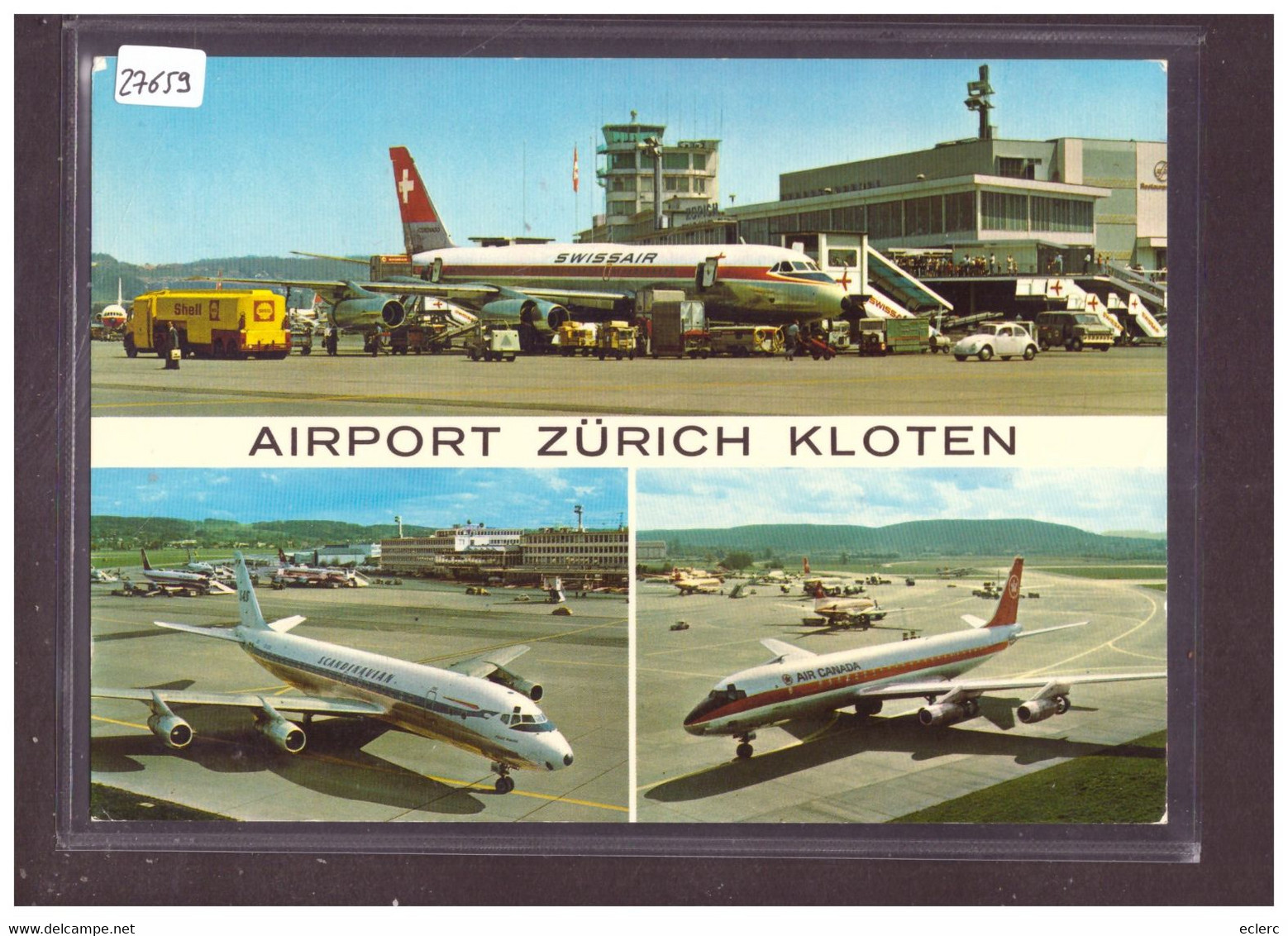 GRÖSSE 10x15cm - ZÜRICH KLOTEN - FLUGHAFEN - AVION - AVIATION SUISSE - TB - Kloten