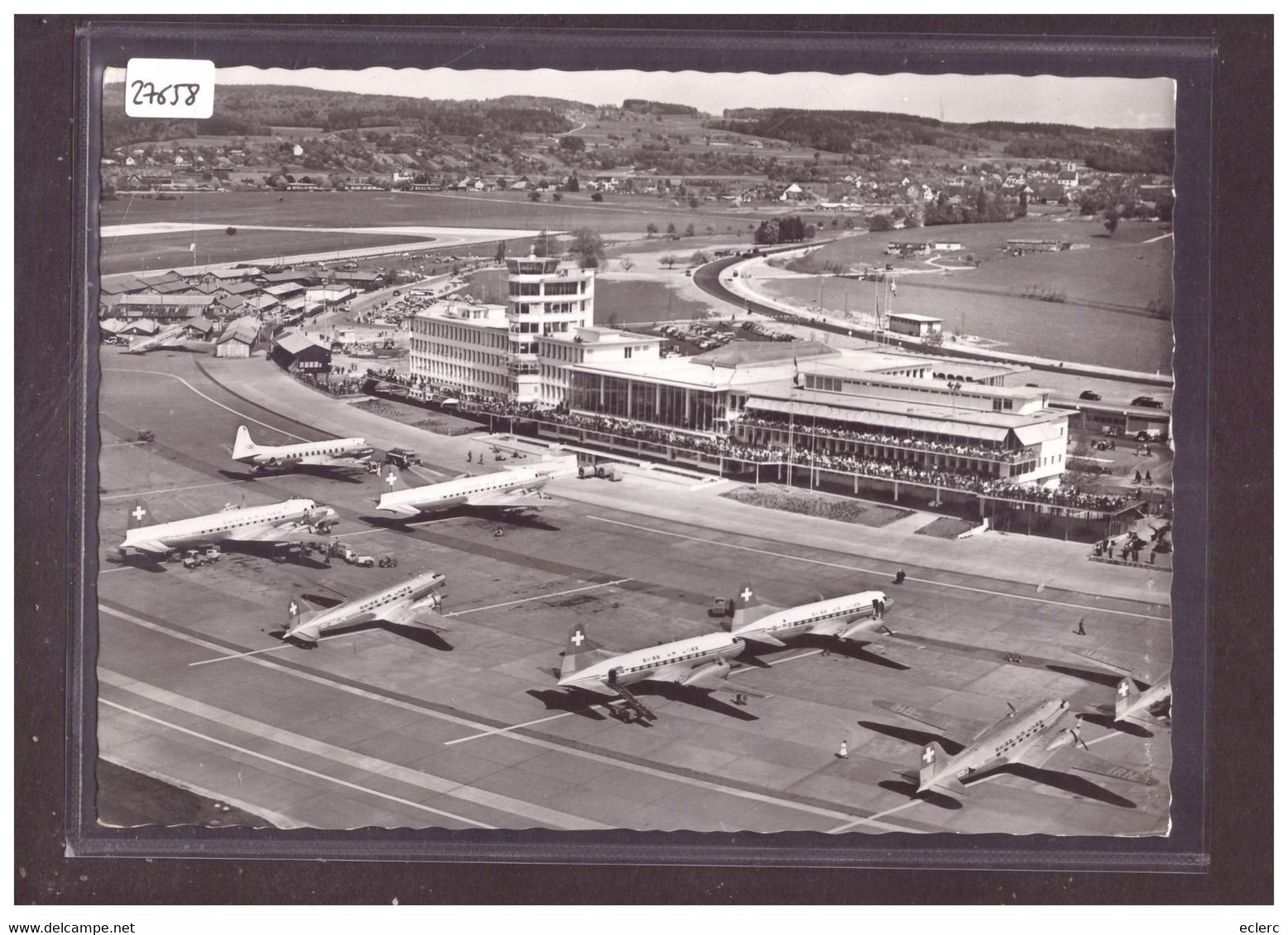 GRÖSSE 10x15cm - ZÜRICH KLOTEN - FLUGHAFEN - AVION - AVIATION SUISSE - TB - Kloten