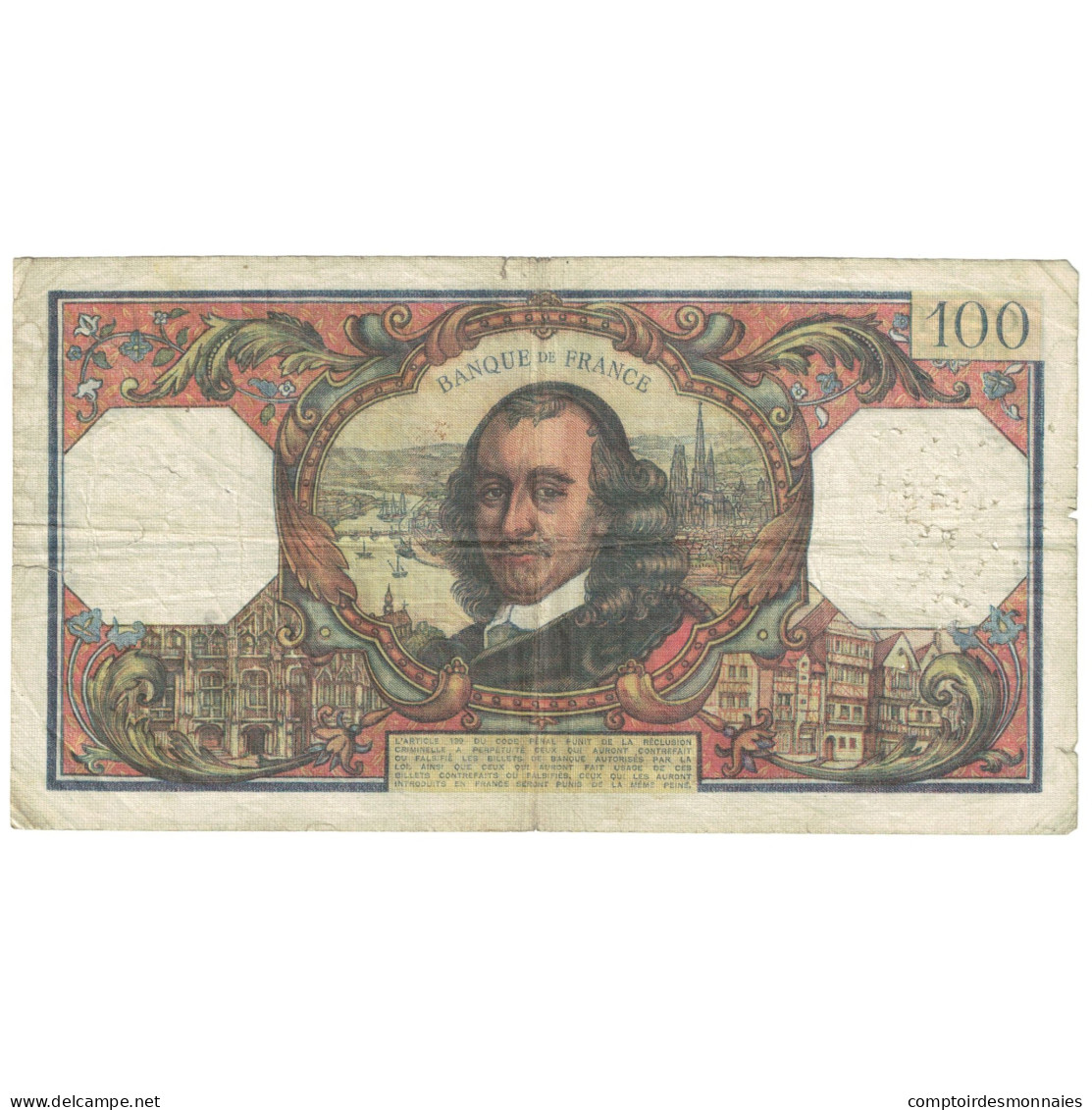 France, 100 Francs, Corneille, 1973, C, TB, Fayette:65.42, KM:149d - 100 F 1964-1979 ''Corneille''