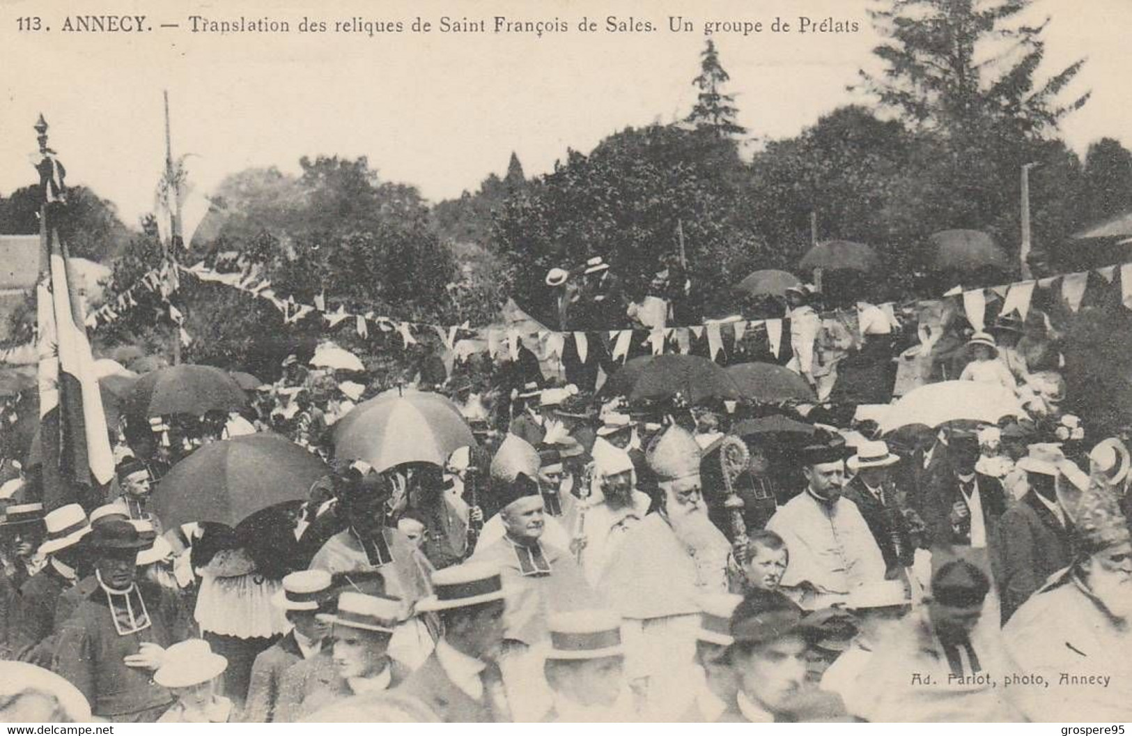 ANNECY TRANSLATION DES RELIQUES DE SAINT FRANCOIS DE SALES UN GROUPE DE PRELATS - Annecy