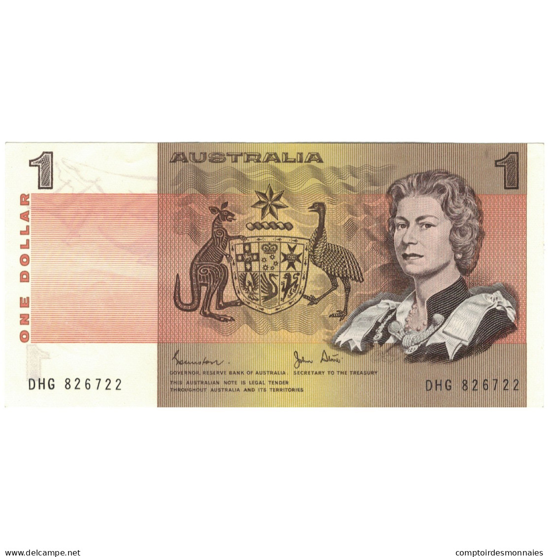 Billet, Australie, 1 Dollar, KM:37a, SUP - 1966-72 Reserve Bank Of Australia