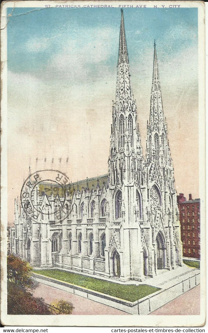 St Paricks Cathedral , Fifth Ave. New York City , 1919 - Iglesias