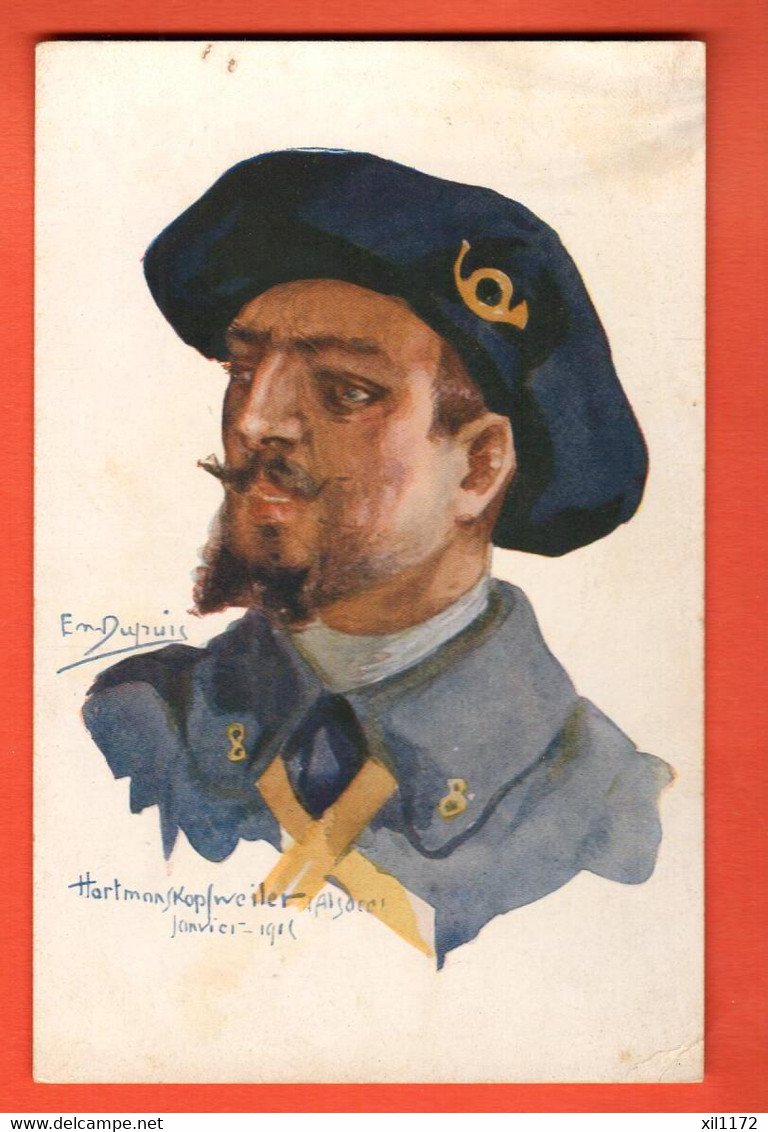 ZKI-19 Illustrator Emile Dupuis Nos Poilus No 9 ?   Hartmann Kopfweiler Alsace Janvier 1915 - Dupuis, Emile
