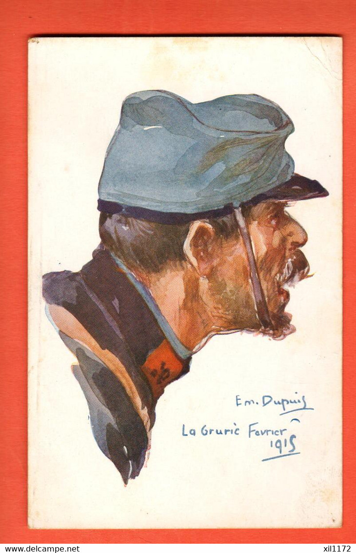 ZKI-20 Illustrator Emile Dupuis Nos Poilus No 4   La Gruric  Février 1915 - Dupuis, Emile