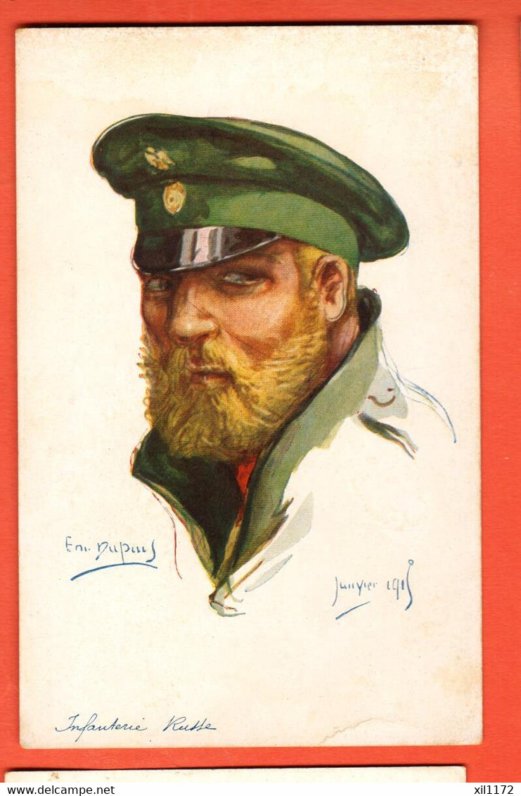 ZKI-24 Illustrator Emile Dupuis Nos Poilus No 2   Infanterie Française Janvier 1915 - Dupuis, Emile