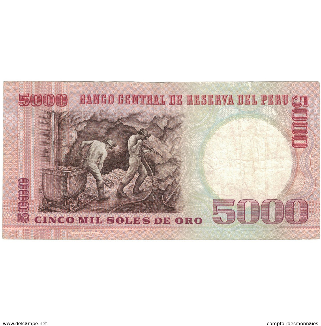 Billet, Pérou, 5000 Soles De Oro, 1981, 1981-11-05, KM:117c, TTB - Pérou