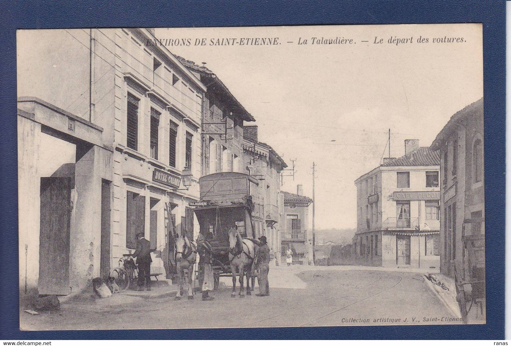 CPA [42] Loire > Saint Etienne La Talaudière Courrier Attelage Non Circulé - Saint Etienne