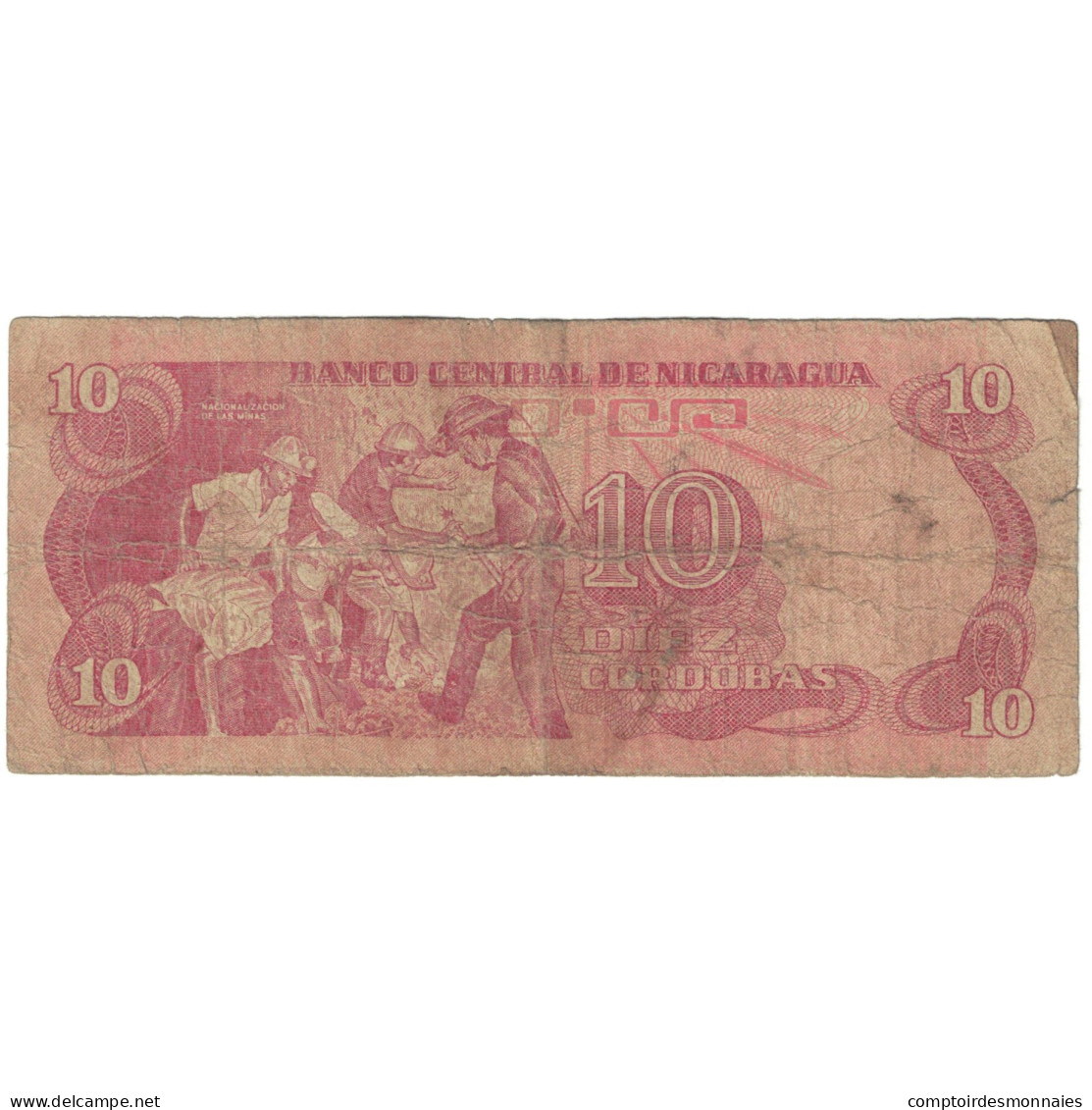 Billet, Nicaragua, 10 Cordobas, KM:134, B - Nicaragua