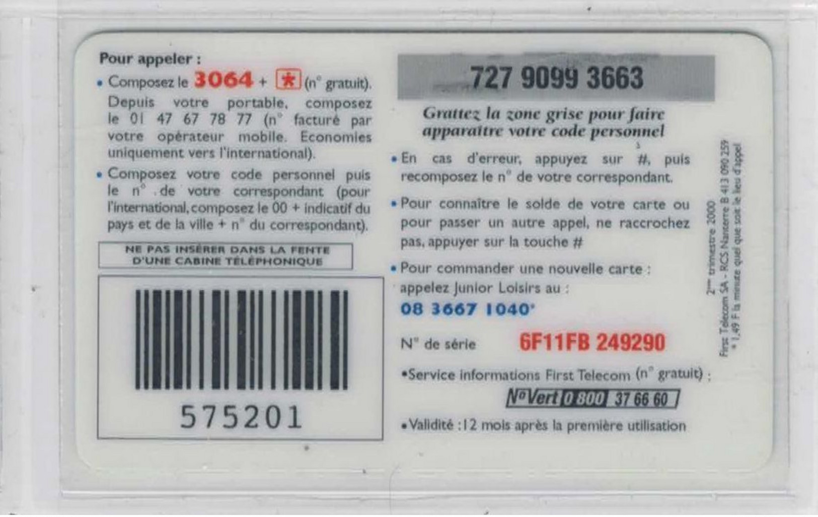 Prépayée De France - Prix Fixe - Voir Scans Et Description - Sonstige & Ohne Zuordnung