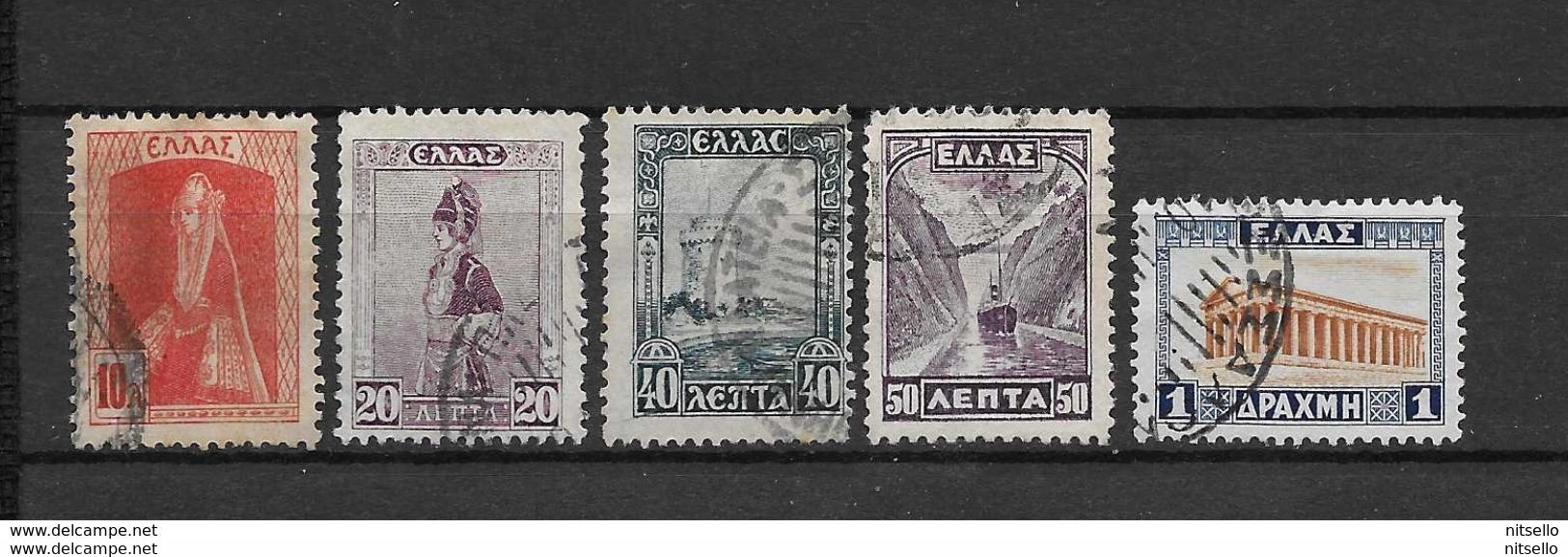 LOTE 2224 /// GRECIA YVERT Nº: 349+350+352+353+355   ¡¡¡ OFERTA - LIQUIDATION - JE LIQUIDE !!! - Used Stamps