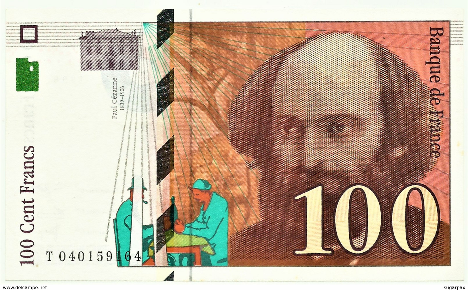 FRANCE - 100 Francs - 1998 - P 158 - AUnc. - Serie T - PAUL CÉZANNE - 100 F 1997-1998 ''Cézanne''