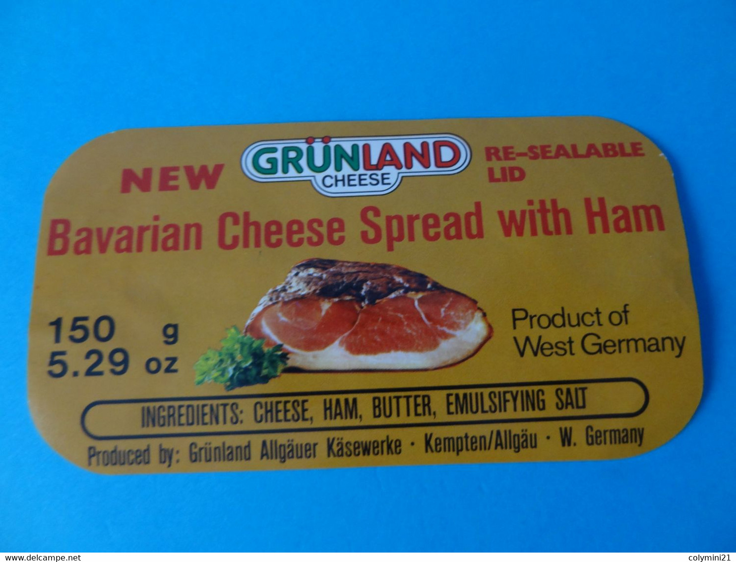 Etiquette De Fromage Grunland Allemagne - Kaas