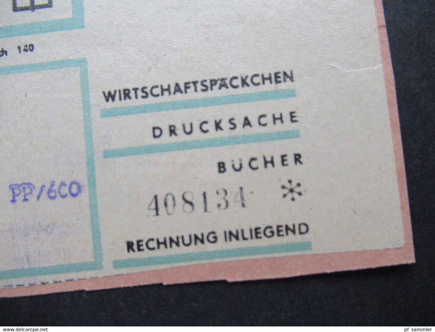 DDR 1970 / 80er Jahre Buchhaus Leipzig Wirtschaftspäckchen Drucksache Gebühr Bezahlt Beim BPA 7005 Leipzig - Storia Postale