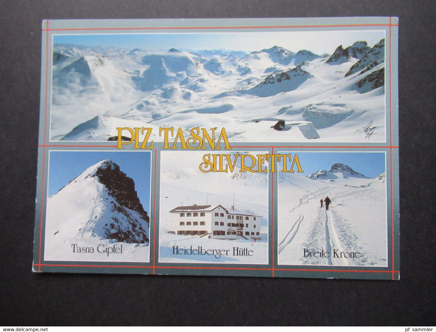 Österreich 1988 Mehrbild AK Piz Tasna Silvretta Frankiert Mit Marke Und Ganzsachenausschnitt Nach Potsdam - Storia Postale