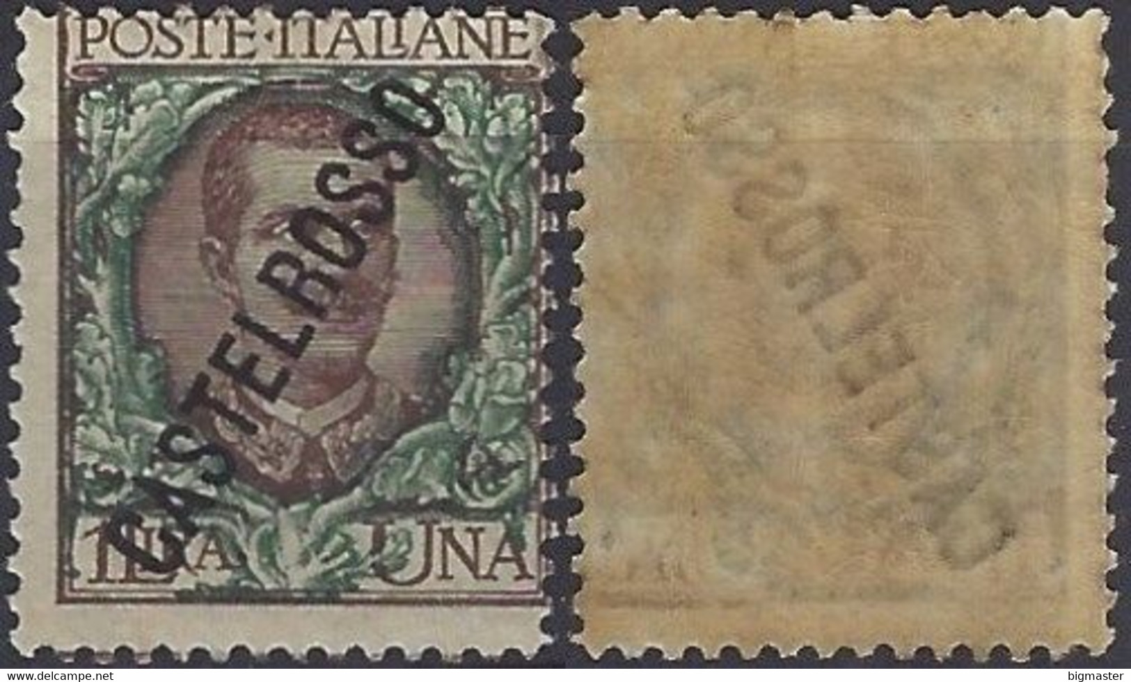 1924 Regno D'Italia IG 1924 IT-IO CT 24 £1 Italy Stamps Overprinted 'CASTELROSSO' New - Castelrosso