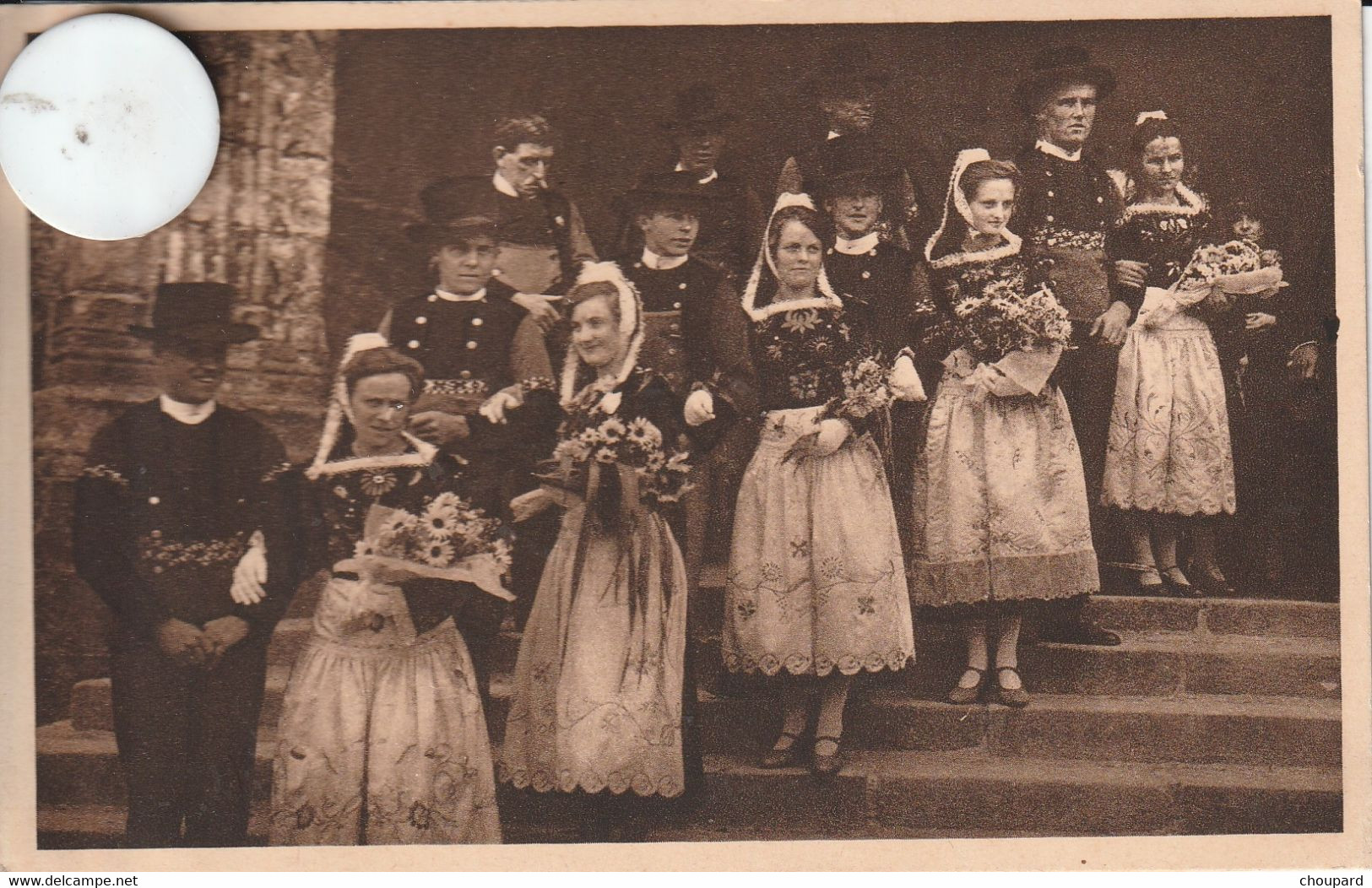 29 - Carte Postale Ancienne De LOCRONAN   Cortège D'honneur D'un Beau Mariage - Locronan