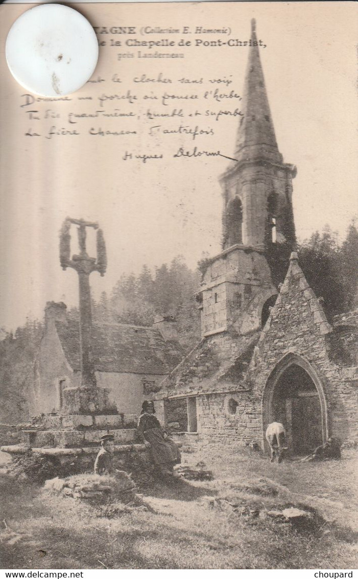 29 - Carte Postale Ancienne De LANDERNEAU   Ruines De La Chapelle De Pont Christ - Landerneau