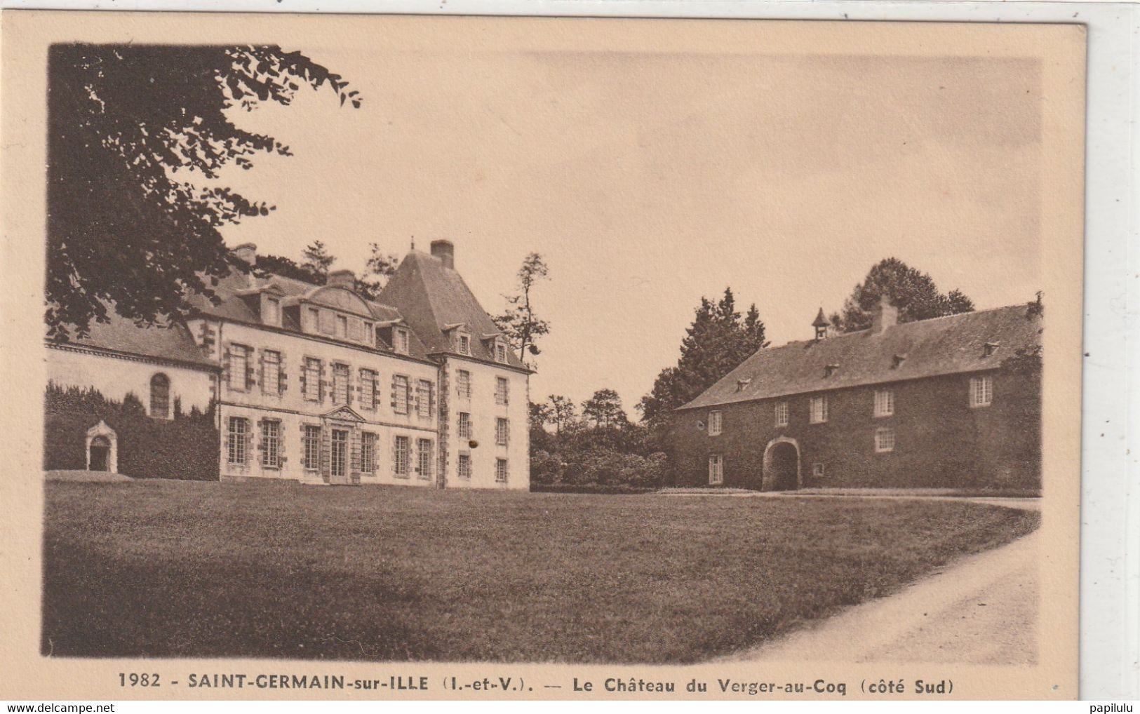 DEPT 35 : Photo A Donias N° 1982 : Saint Germain Sur Ille , Le Château Du Verger Au Coq Coté Sud - Saint-Germain-sur-Ille